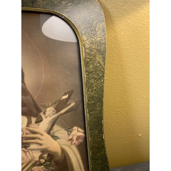 Vintage St. Therese Of Lisieux Ornate Framed Print, 8 X 10 Picture Flowers - Picture 5 of 12